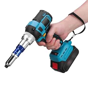 充電式リベッタ 本体のみ　コードレス電動リベットガン 鉄・アルミ・ステ リベッター 電動リベッター マキタ 互換 コードレス リベット